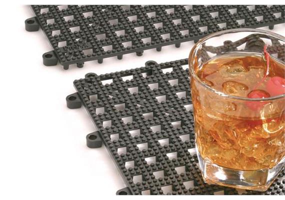 Abtropfmatte, 33x33cm, schwarz