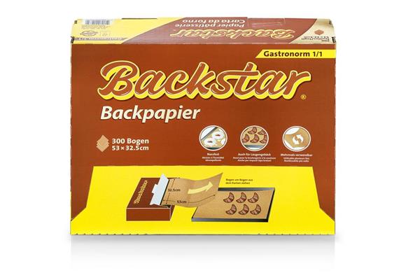 Backpapier, Backstar, GN 1/1, 300 Stück Einzelblatt