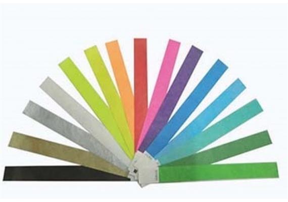 Eintrittsbänder unbedruckt, diverse Farben, 100 Stück