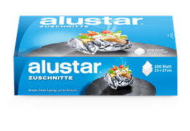 Goldfolie, Alu,-Zuschnitte 23 x 27cm, 200 Blatt