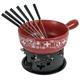 Käsefondue Set Suisse rot Ø23cm