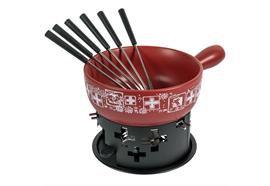 Käsefondue Set Suisse rot Ø23cm