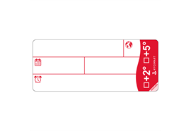 Lebensmittel-Etiketten +2° & +5°, 500 Stück,rot