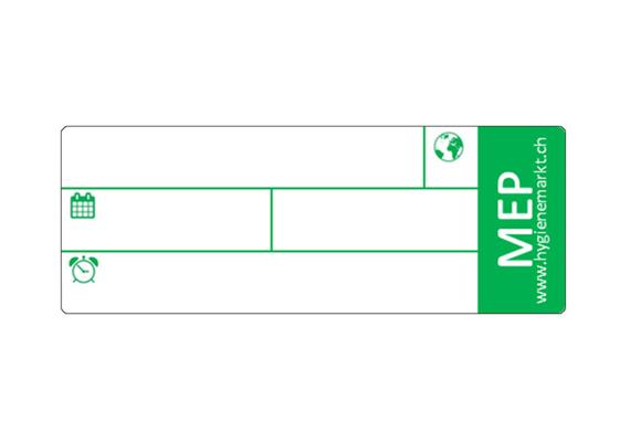 Lebensmittel-Etiketten MEP, 500 Stück, grün