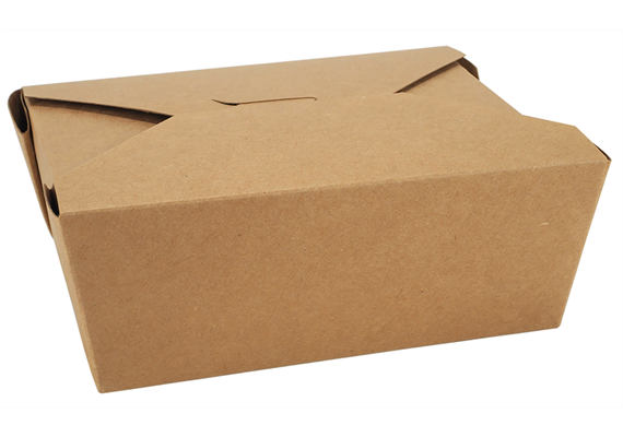 Menü-Box, braun,1400ml, Karton 200 Stück