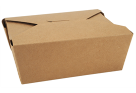 Menü-Box, braun,1400ml, Karton 200 Stück