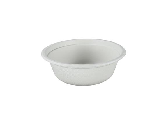 Schale, Bagasse, weiss, 5dl, Ø15.5cm, 600 Stück