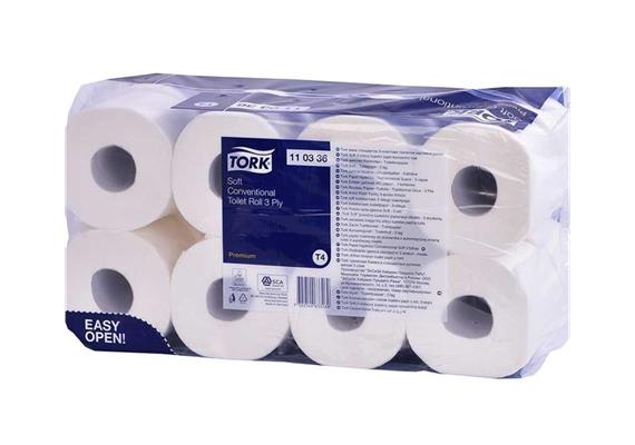 WC-Papier, Tork, Extra Soft, 3-lagig, Paket à 16 Rollen